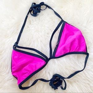 bright pink bikini top